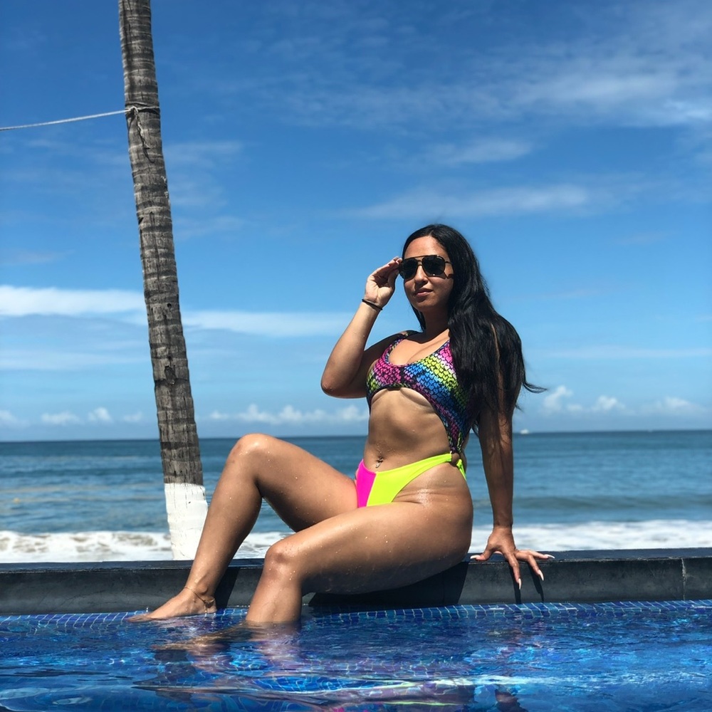 Colorful Neon Monokini
